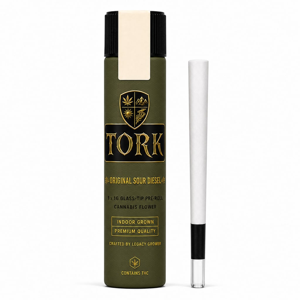 Tork Glass-Tip Pre-Roll olive package